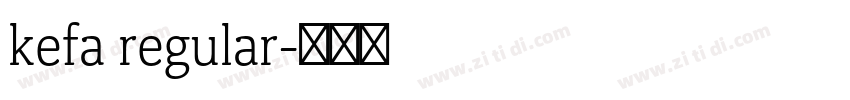 kefa regular字体转换
